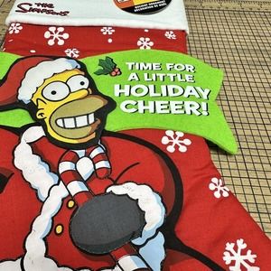 Christmas Stocking The Simpsons HOMER Kurt Adler 2005 NEW with tag Retired Retro
